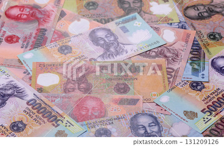 Vietnam money, dong, paper banknotes, cash. Vietnamese money 131209126