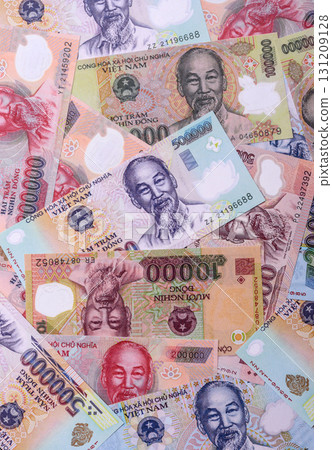 Vietnam money, dong, paper banknotes, cash. Vietnamese money Vietnam money, dong, paper banknotes, cash. Vietnamese money 131209128