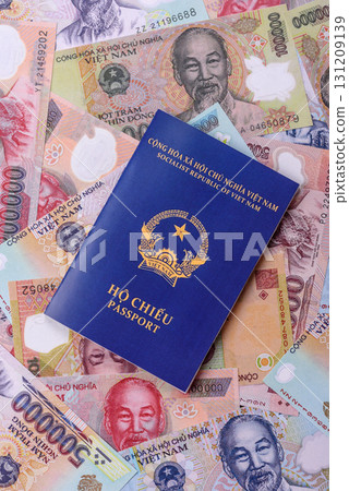 Vietnam passport for travelling, flying and doing business. Vietnamese document Vietnam passport for travelling, flying and doing business. Vietnamese document 131209139
