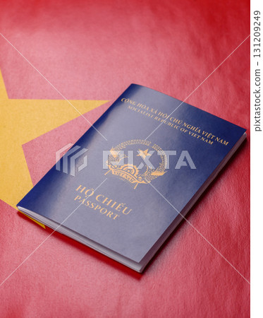 Vietnam passport for travelling, flying and doing business. Vietnamese document 131209249