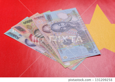 Vietnam money, dong, paper banknotes, cash. Vietnamese money 131209258
