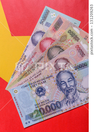 Vietnam money, dong, paper banknotes, cash. Vietnamese money 131209263