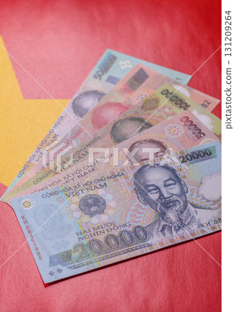 Vietnam money, dong, paper banknotes, cash. Vietnamese money 131209264