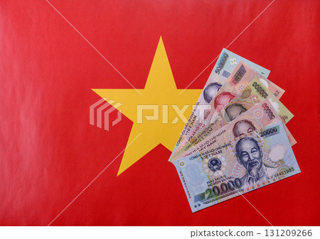Vietnam money, dong, paper banknotes, cash. Vietnamese money 131209266