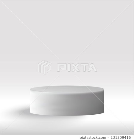 An elegant 3D pedestal for advertising products in a neutral palette. An elegant 3D pedestal for advertising products in a neutral palette. 131209416