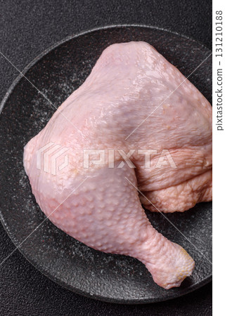 Chicken raw leg or quarter, fresh meat for cooking on barbecue. Chicken quarter Chicken raw leg or quarter, fresh meat for cooking on barbecue. Chicken quarter 131210188