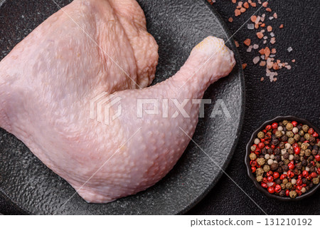 Chicken raw leg or quarter, fresh meat for cooking on barbecue. Chicken quarter 131210192