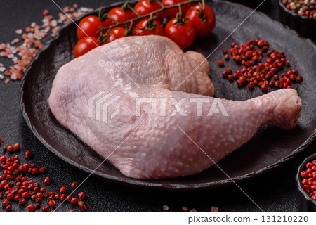 Chicken raw leg or quarter, fresh meat for cooking on barbecue. Chicken quarter Chicken raw leg or quarter, fresh meat for cooking on barbecue. Chicken quarter 131210220