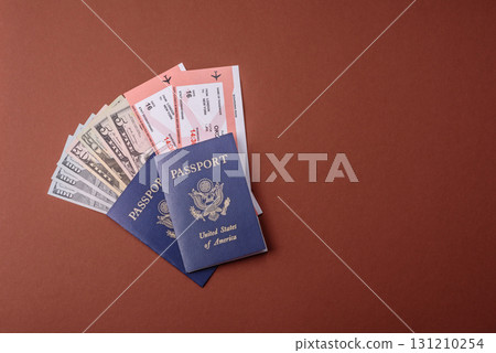 US passport for travelling, flying and doing business. USA document, id US passport for travelling, flying and doing business. USA document, id 131210254