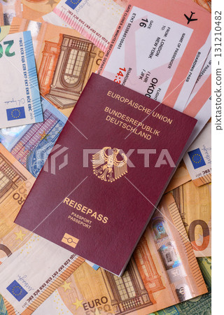 German passport, German document for travelling, border crossing 131210482