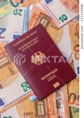 German passport, German document for travelling, border crossing 131210486