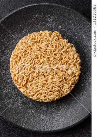 Instant noodles or ramen, Asian food, pasta with vegetables. Noodles, takeaway food 131210568