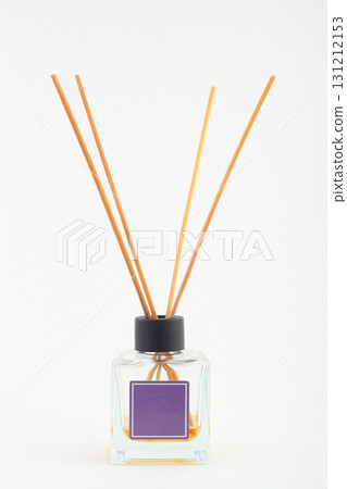 incense sticks in vase isolated on white 131212153