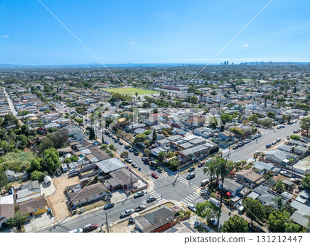 Aerial view of City Heights, San Diego, South California, USA Aerial view of City Heights, San Diego, South California, USA 131212447