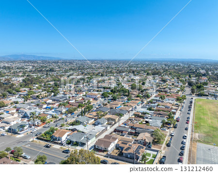 Aerial view of City Heights, San Diego, South California, USA Aerial view of City Heights, San Diego, South California, USA 131212460
