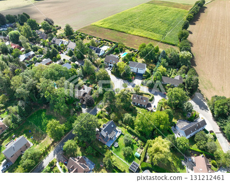 Aerial view of Genappe municipality and city of Wallonia located in the Belgian province of Walloon Brabant. Aerial view of Genappe municipality and city of Wallonia located in the Belgian province of Walloon Brabant. 131212461