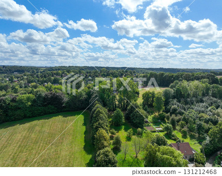 Aerial view of Genappe municipality and city of Wallonia located in the Belgian province of Walloon Brabant. 131212468