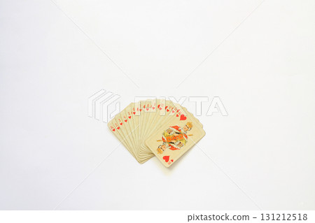 playing cards on white background 131212518
