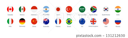 Collection of world country flags including France Mexico USA Japan Saudi Arabia Argentina Russia 131212630