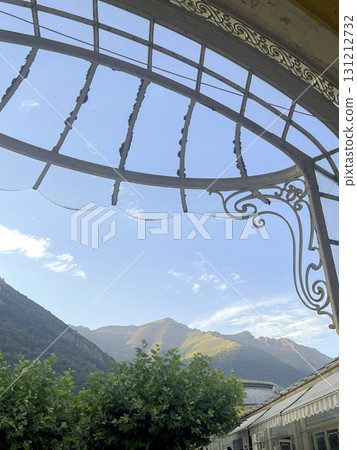 Cauterets in the Pyrenees mountains shows stunning architecture and nature 131212732