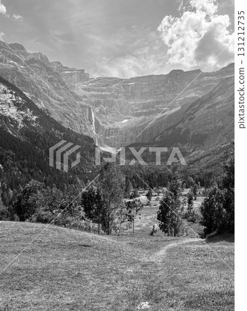 Spectacular view of Cirque de Gavarnie with cascading waterfall in Pyrenees Spectacular view of Cirque de Gavarnie with cascading waterfall in Pyrenees 131212735