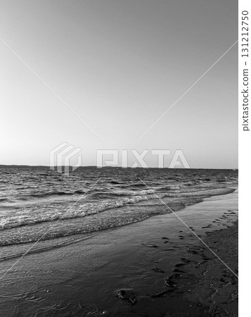 Sunset over Plage Peirere in Arcachon creates stunning beach landscape 131212750