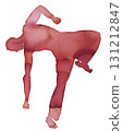 Dynamic movement captured in vibrant watercolor and ink artwork of a figure in action 131212847