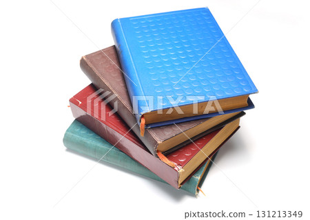 pile of books isolated on white background 131213349