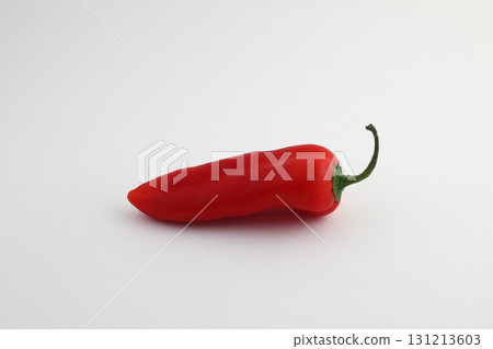 Red bell pepper closeup photo on white background. Fresh vegetable isolated. Fresh ripe bell pepper. Red bell pepper closeup photo on white background. Fresh vegetable isolated. Fresh ripe bell pepper. 131213603