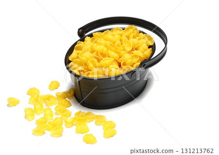 Gnocchetti sardi pasta isolated on white background. close up. Gnocchetti sardi pasta isolated on white background. close up. 131213762