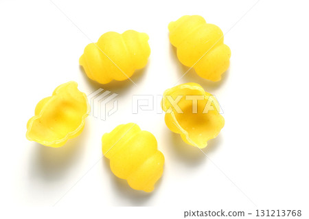 Gnocchetti sardi pasta isolated on white background. close up. Gnocchetti sardi pasta isolated on white background. close up. 131213768