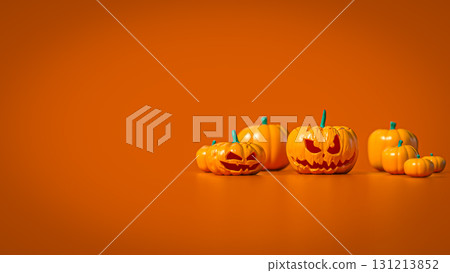 The Pumpkin Jack for Halloween or Holiday concept 3d Rendering. The Pumpkin Jack for Halloween or Holiday concept 3d Rendering. 131213852