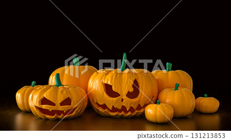 The Pumpkin Jack for Halloween or Holiday concept 3d Rendering. The Pumpkin Jack for Halloween or Holiday concept 3d Rendering. 131213853