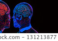 The Bust and Brain for sci or Technology concept 3d Rendering. 131213877