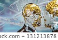 The Bust and Brain for sci or Technology concept 3d Rendering. 131213878
