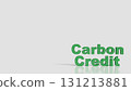 The Green text on white Background for Carbon Credit concept 3d Rendering. 131213881