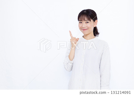 woman pointing finger woman pointing finger 131214091