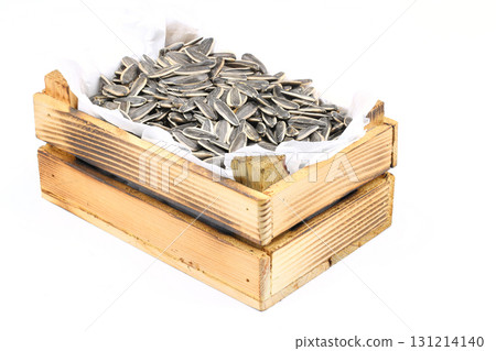 Dried Seed of Sunflower on white background. 131214140