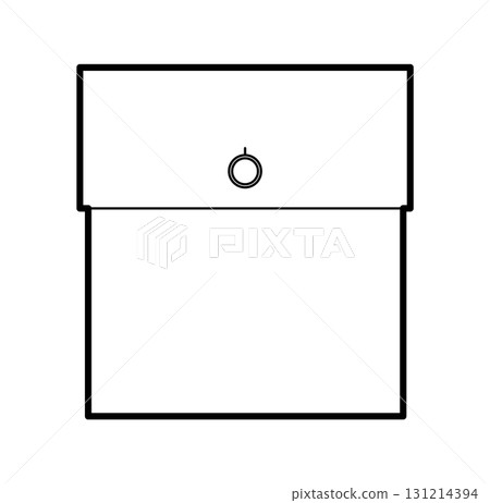 Patch Pocket with Flap technical fashion illustration. Flat apparel template front view. Women, men unisex style Patch Pocket with Flap technical fashion illustration. Flat apparel template front view. Women, men unisex style 131214394