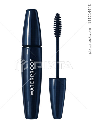 海軍睫毛膏瓶水彩插圖PNG透明背景 131214448