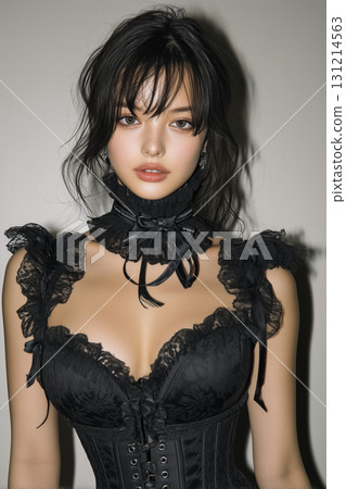黑色蕾絲裙女模｜女性化、魅力十足的視覺表達 131214563