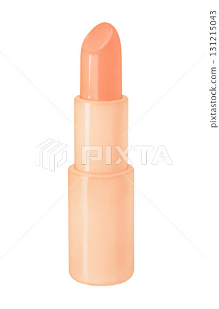 Nude pink lipstick watercolor illustration PNG transparent background 131215043