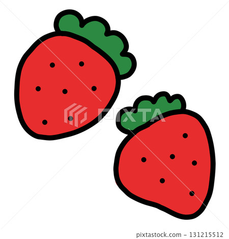 手繪線條畫的可愛草莓 手繪線條畫的可愛草莓 131215512