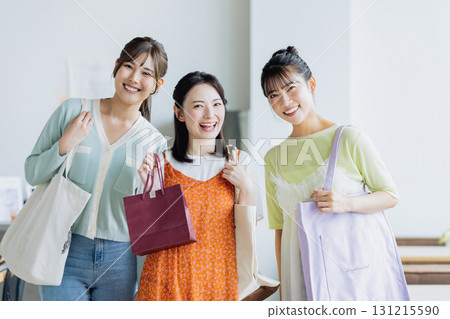 A young woman who enjoys shopping 131215590