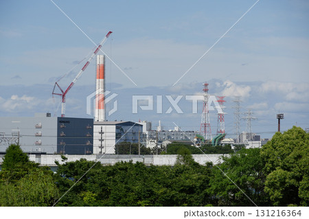 Sunamachi Water Reclamation Center chimney demolition work May 2024 131216364