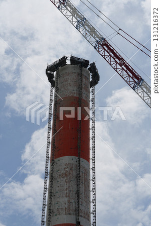 Sunamachi Water Reclamation Center chimney demolition work May 2024 Sunamachi Water Reclamation Center chimney demolition work May 2024 131216372