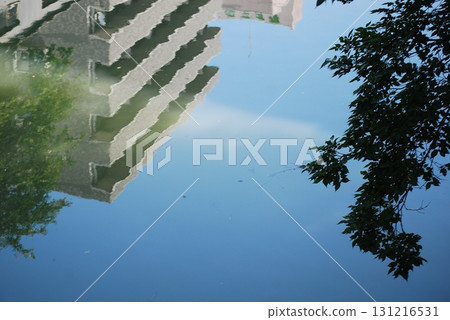 Buildings reflected on the water Buildings reflected on the water 131216531