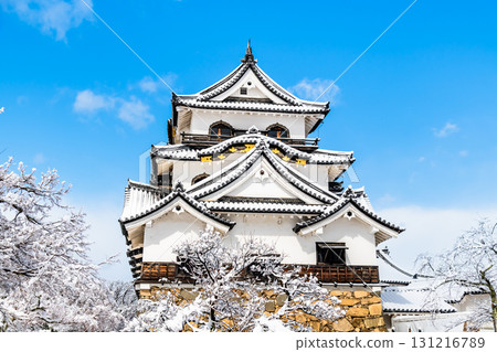 志賀彥根城：白雪皚皚的天守閣 131216789