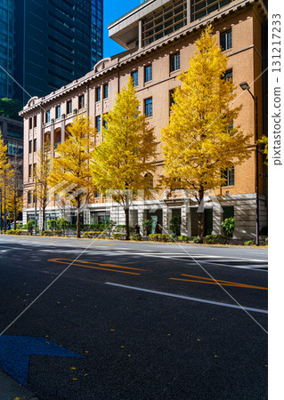 [Tokyo] Ginkgo trees coloring the buildings of Marunouchi 131217233