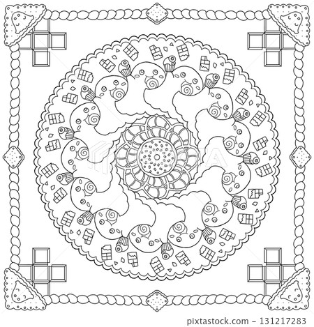 Adult Mandala Coloring Book of Ghosts Who Want to Eat Candy Adult Mandala Coloring Book of Ghosts Who Want to Eat Candy 131217283